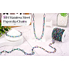 PVD Vacuum Plating 304 Stainless Steel Paperclip Chains CHS-TA0001-10-15