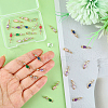 SUPERFINDINGS 32Pcs 8 Colors Brass Cubic Zirconia Connector Charms KK-FH0004-48-3