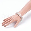 Natural Morganite Stretch Bracelets BJEW-JB03746-01-3