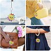 Plastic Beaded Pendant Keychain HJEW-CJC0009-01P-7
