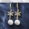Brass Micro Pave Clear Cubic Zirconia Dangle Earrings EJEW-F362-05G-1