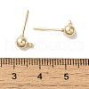 Brass Studs Earrings Finding KK-K383-03B-G-3
