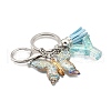 26Pcs Transparent Epoxy Resin & Transparent Acrylic & Faux Suede Tassel Keychain KEYC-JKC01202-25-4