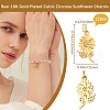Beebeecraft 12Pcs Brass Micro Pave Cubic Zirconia Pendants KK-BBC0014-63-2