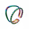 Double Line Cuff Rings RJEW-N038-021-4