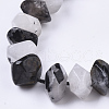 Natural Black Rutilated Quartz Beads Strands G-R462-11-3