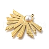 304 Stainless Steel Pendants STAS-V006-01G-03-2