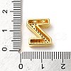 Brass Micro Pave Clear Cubic Zirconia Charms ZIRC-C009-01G-Z-3