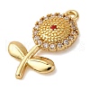 Brass Micro Pave Cubic Zirconia Pendants KK-I276-04G-05-2