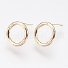 Long-Lasting Plated Brass Stud Earrings KK-K227-061G-NF-1