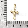 Brass Micro Pave Clear Cubic Zirconia Pendants KK-G525-17G-3
