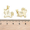 Brass Micro Pave Clear Cubic Zirconia Pendants KK-L213-031G-3