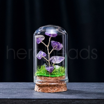 Natural Amethyst Display Decorations G-PW0004-25H-1