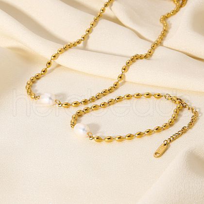 Stainless Steel Oval Link Chain Bracelets for Women XX2204-1