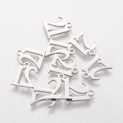 Tarnish Resistant 201 Stainless Steel Charms STAS-Q201-T410-1
