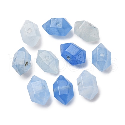 Dyed Natural White Jade Imitation Aquamarine Beads G-M452-01C-1
