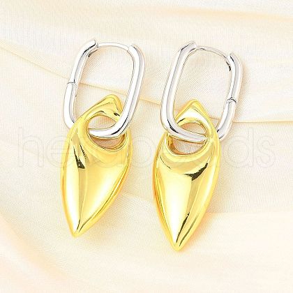 Horse Eye Brass Hoop Earrings for Women EJEW-U057-06D-03GP-1