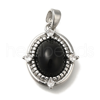 Brass Micro Pave Cubic Zirconia Pendants KK-K388-24P-1
