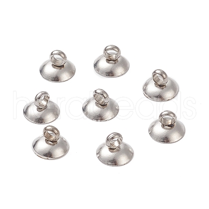 304 Stainless Steel Bead Cap Pendant Bails X-STAS-G224-24P-10-1