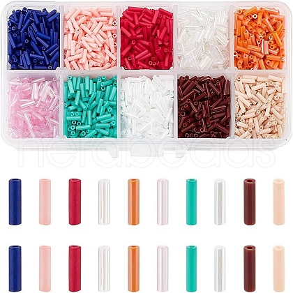 Glass Bugle Beads SEED-PH0012-36-1