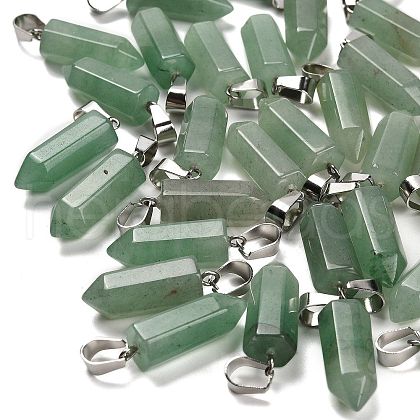 Natural Green Aventurine Pendants G-Z067-07P-13-1