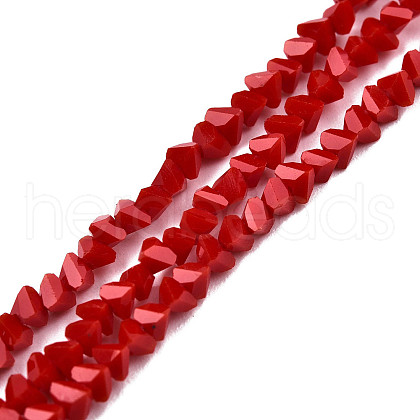 Opaque Solid Color Glass Beads Strands GLAA-N052-01-A02-1