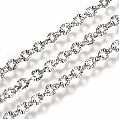 Tarnish Resistant 304 Stainless Steel Cable Chains CHS-A006-02B-P-1