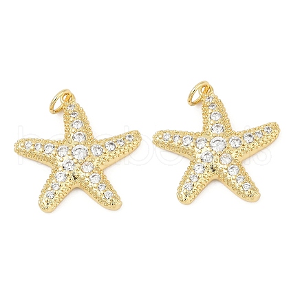 Brass Micro Pave Cubic Zirconia Pendants KK-U058-11G-1