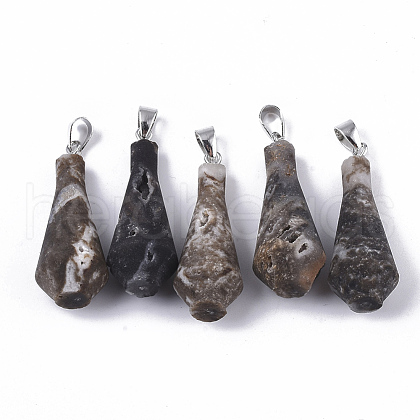 Natural Agate Pendants G-S359-059P-1