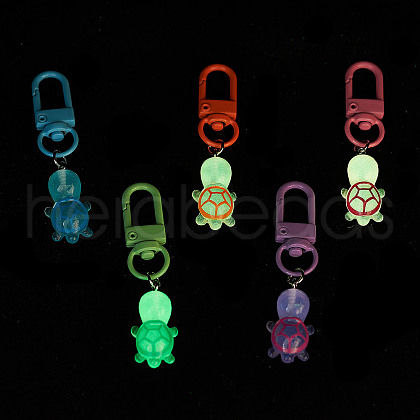 Luminous Transparent Resin Pendant Decorations HJEW-JM03093-1