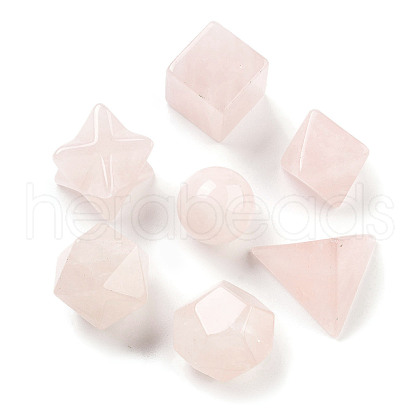 7Pcs Natural Rose Quartz Beads G-H007-05F-1