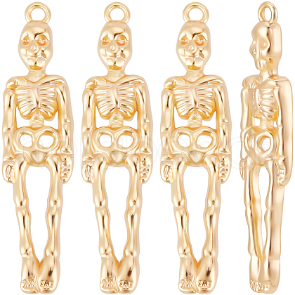 Beebeecraft 10Pcs Halloween Themed Brass Pendants KK-BBC0015-68C-1