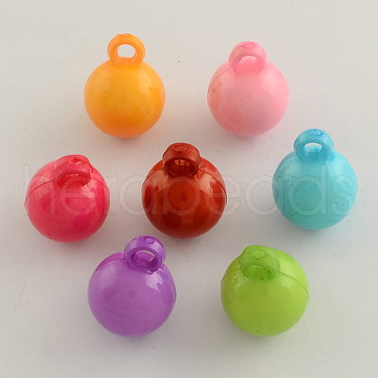 Opaque Acrylic Round Pendants SACR-Q099-M02-1
