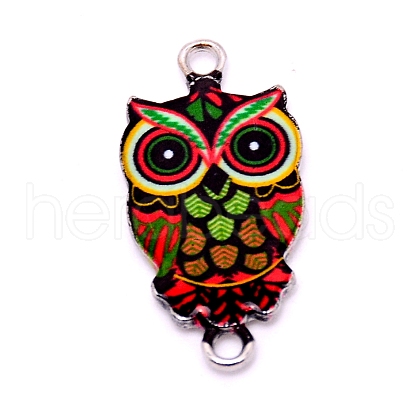 Zinc Alloy Enamel Links ENAM-TAC0007-03F-1