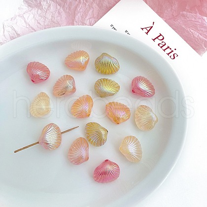 Opaque Acrylic Beads OACR-F010-02-1