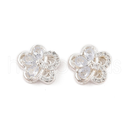 Rack Plating Brass Micro Pave Cubic Zirconia Beads KK-F879-12S-1