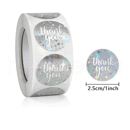 Self-Adhesive Paper Thank You Roll Stickers PAAG-PW0001-150E-1