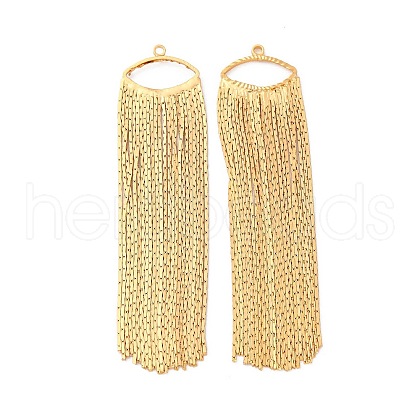 Brass Tassel Big Pendants KK-F898-22B-G-1