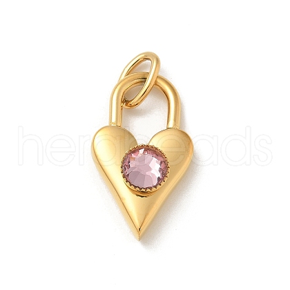 Ion Plating(IP) 304 Stainless Steel with Rhinestone Pendants STAS-G351-10G-10-1