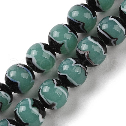 Handmade Lampwork Beads Strands LAMP-P062-02E-1