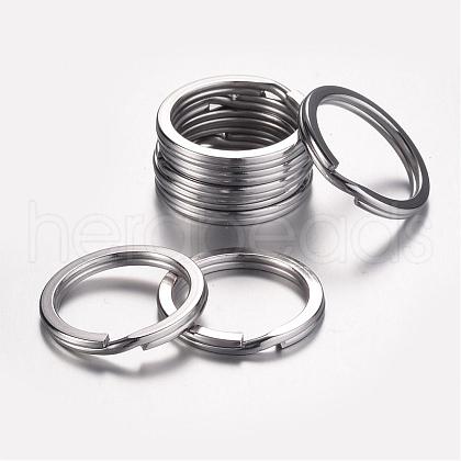Tarnish Resistant 304 Stainless Steel Keychain Clasps KEYC-D049-01-1