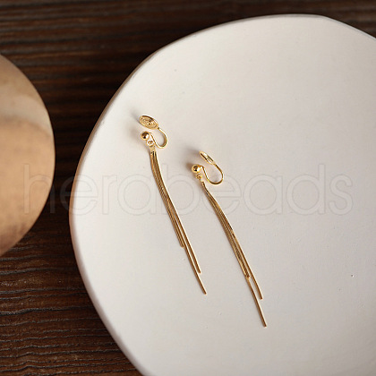 Brass Tassel Clip-on Earrings FS-WGBE0DD-04-1