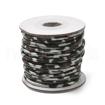 Leopard Printed Round Imitation Leather Cords LC-S020-01B-1