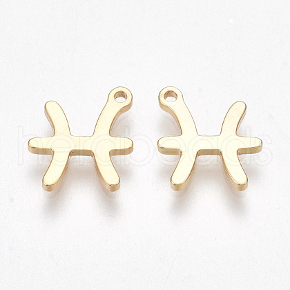 Ion Plating(IP) 304 Stainless Steel Charms STAS-S107-06E-1