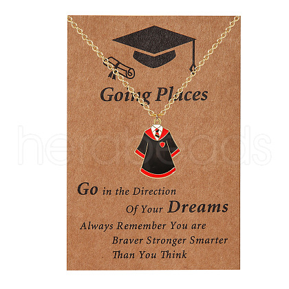 Graduation Theme Alloy Pendant Necklaces FS-WGD71B9-01-1