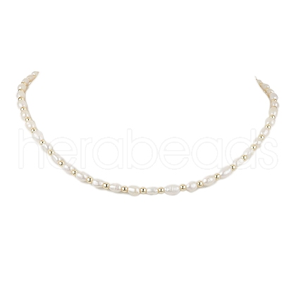 Natural Cultured Freshwater Pearl Beaded Necklaces NJEW-JN05058-1
