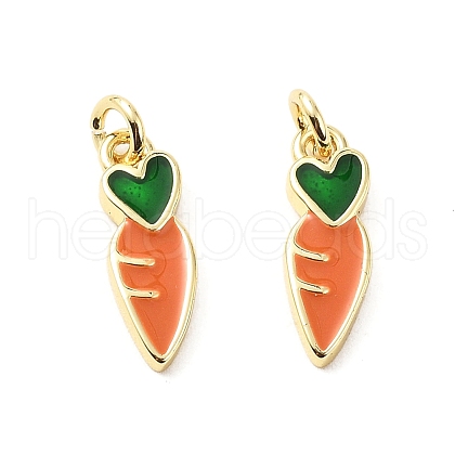 Brass Enamel Charms KK-L237-014G-1
