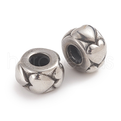 304 Stainless Steel Beads STAS-F237-18AS-1
