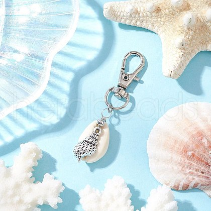 Ocean Collection Shell Pendant Decorations HJEW-JM03210-04-1