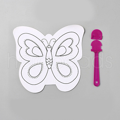 Paper Hand Held Fan DIY-WH20001-27E-01-1